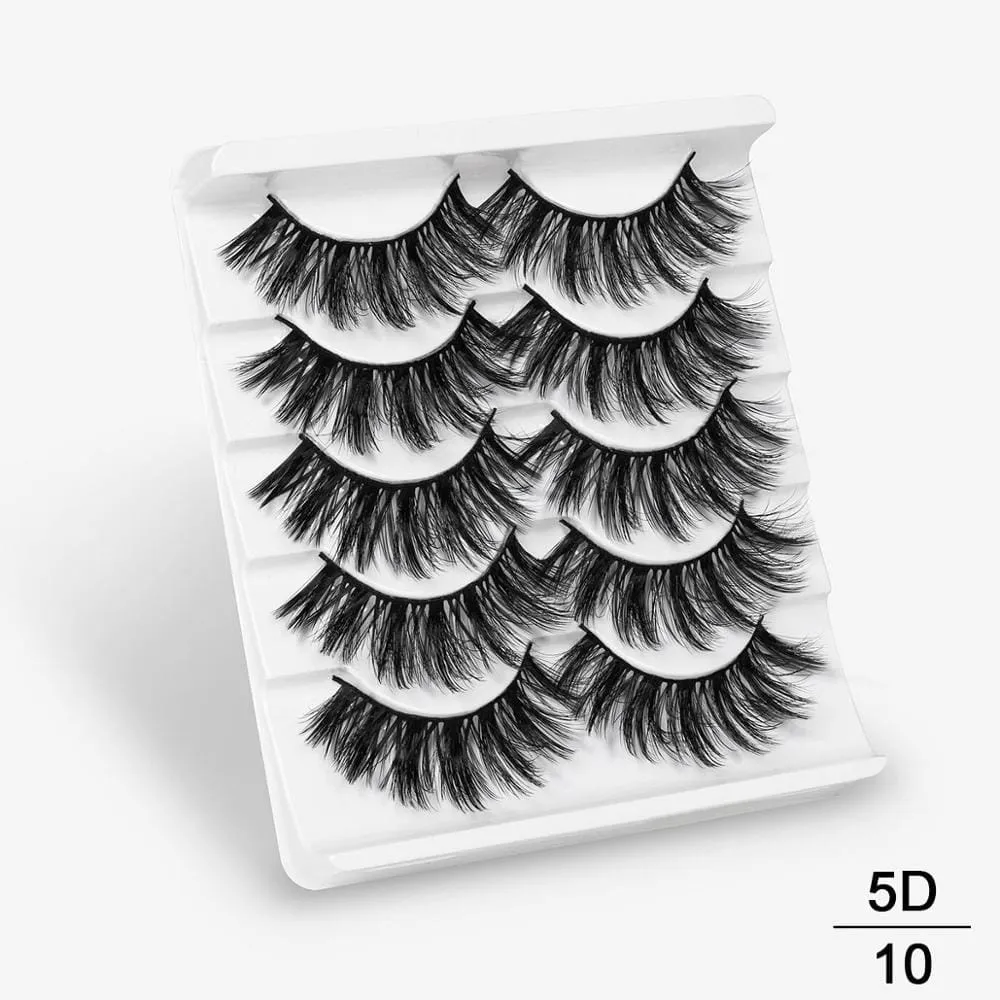 5 Pairs 3D Mink Lashes False Natural Long Eye Lashes