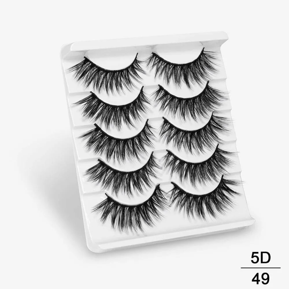 5 Pairs 3D Mink Lashes False Natural Long Eye Lashes