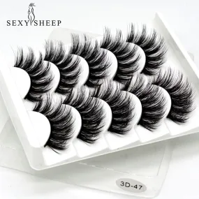 5 Pairs 3D Mink Lashes False Natural Long Eye Lashes