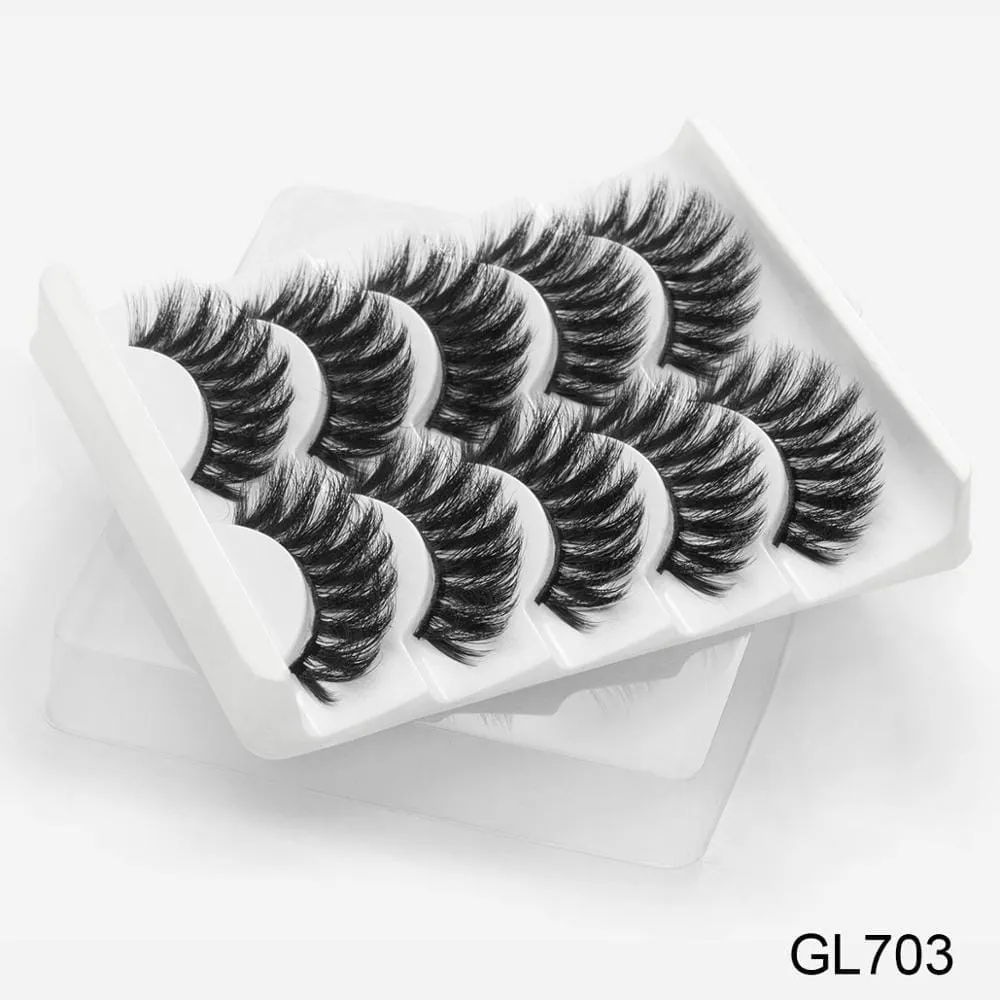 5 Pairs 3D Mink Lashes False Natural Long Eye Lashes