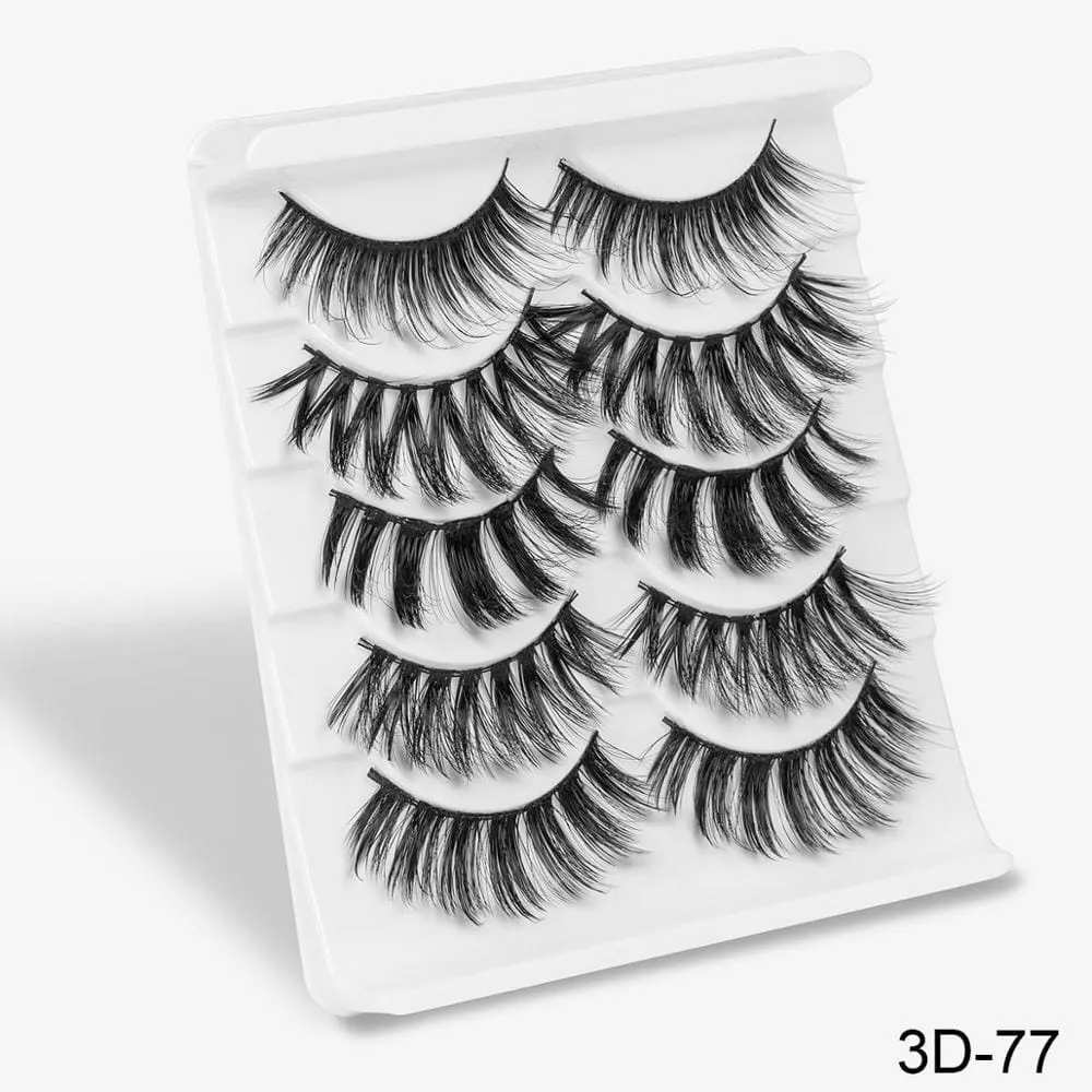 5 Pairs 3D Mink Lashes False Natural Long Eye Lashes