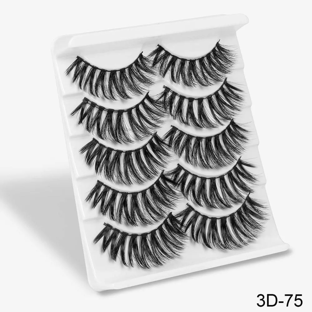 5 Pairs 3D Mink Lashes False Natural Long Eye Lashes