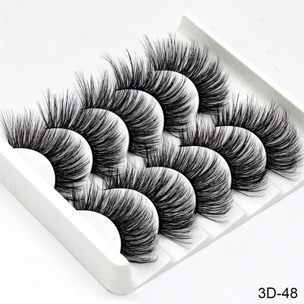 5 Pairs 3D Mink Lashes False Natural Long Eye Lashes