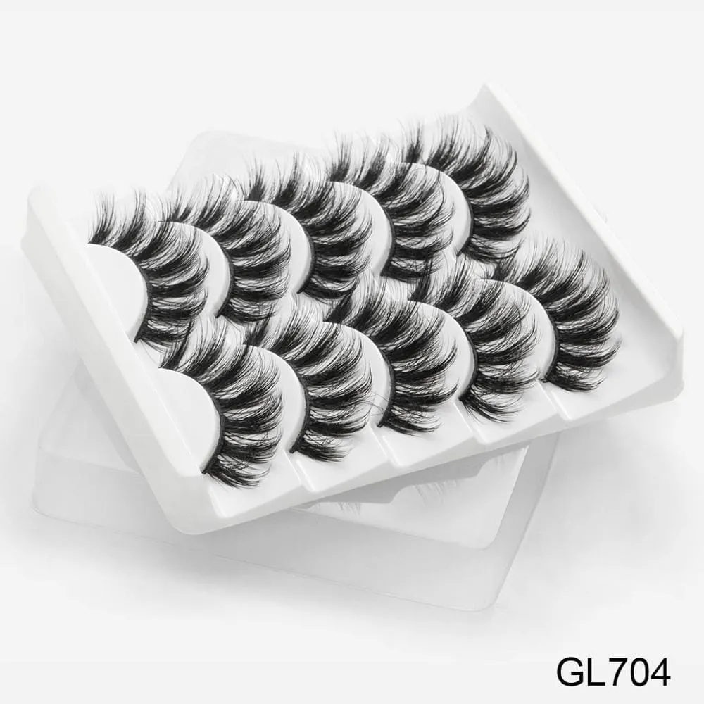 5 Pairs 3D Mink Lashes False Natural Long Eye Lashes