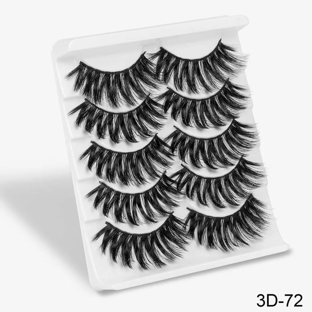 5 Pairs 3D Mink Lashes False Natural Long Eye Lashes