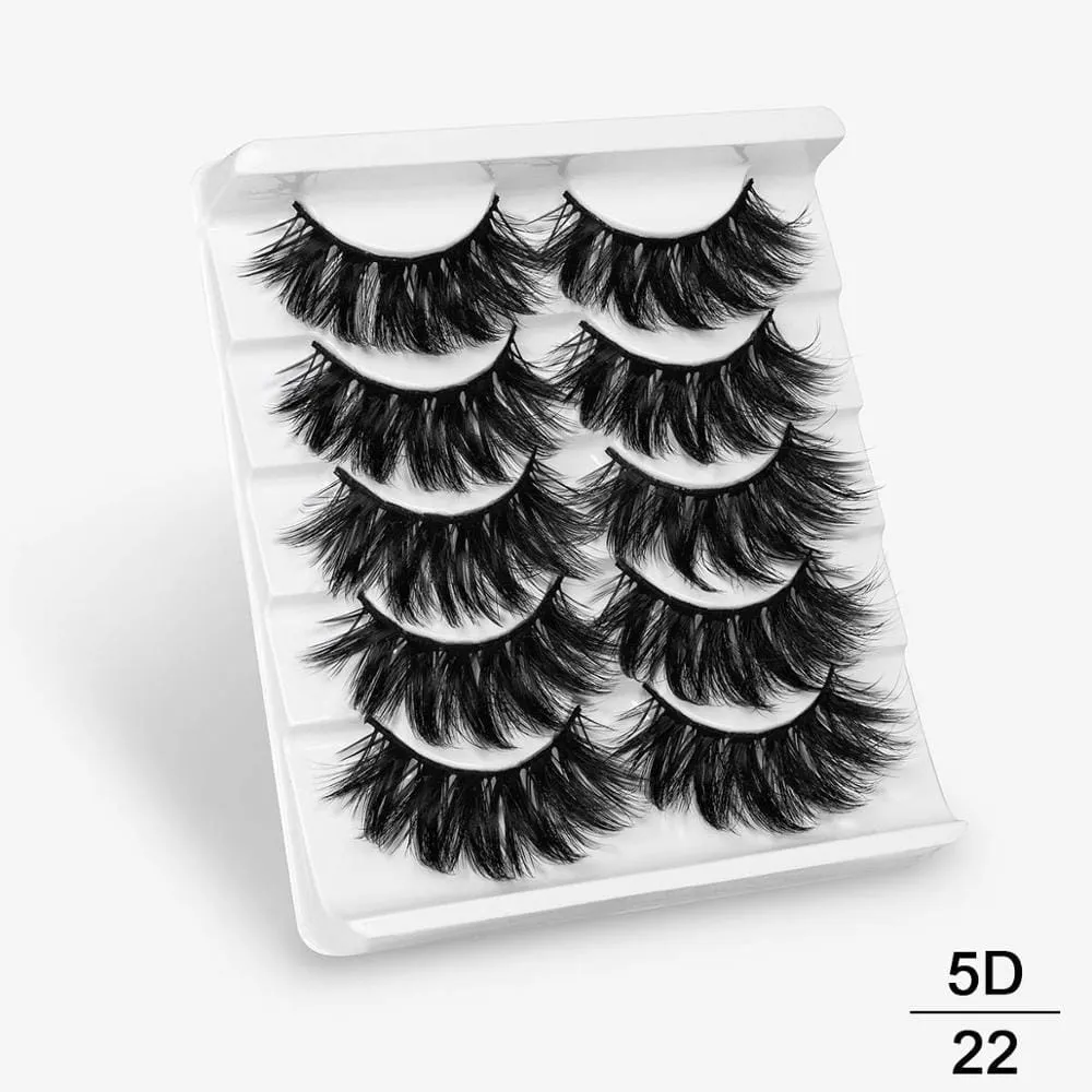 5 Pairs 3D Mink Lashes False Natural Long Eye Lashes
