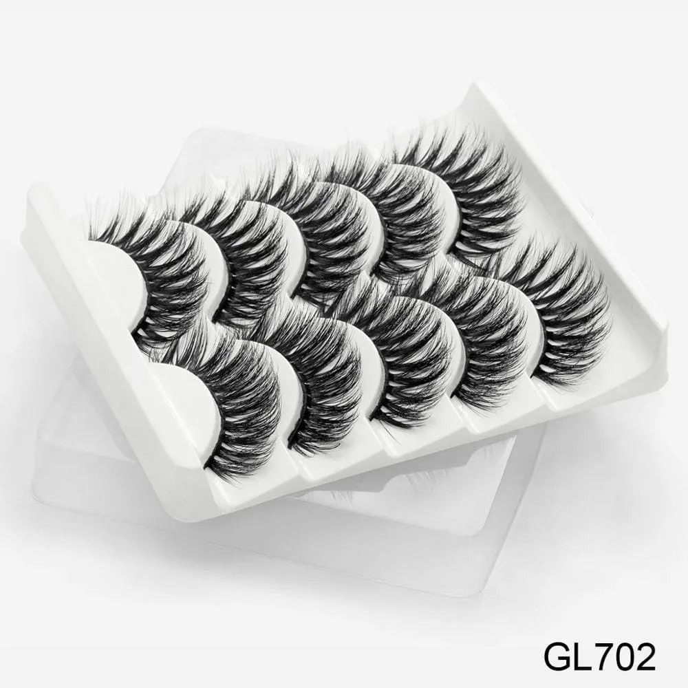 5 Pairs 3D Mink Lashes False Natural Long Eye Lashes