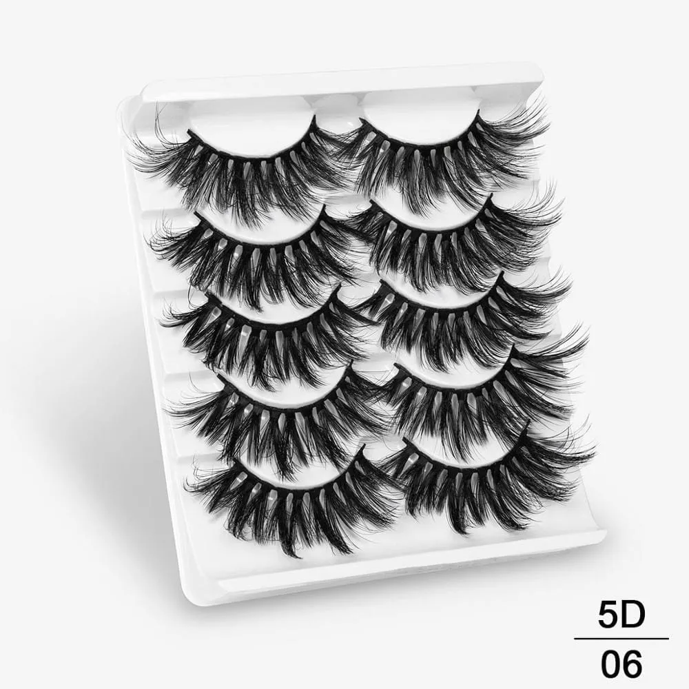5 Pairs 3D Mink Lashes False Natural Long Eye Lashes