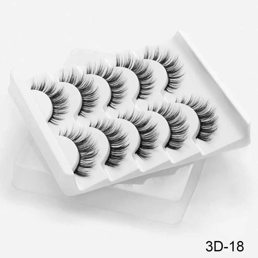 5 Pairs 3D Mink Lashes False Natural Long Eye Lashes