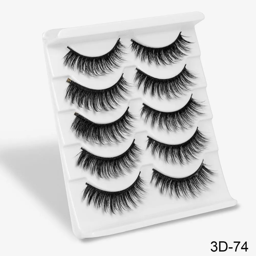 5 Pairs 3D Mink Lashes False Natural Long Eye Lashes