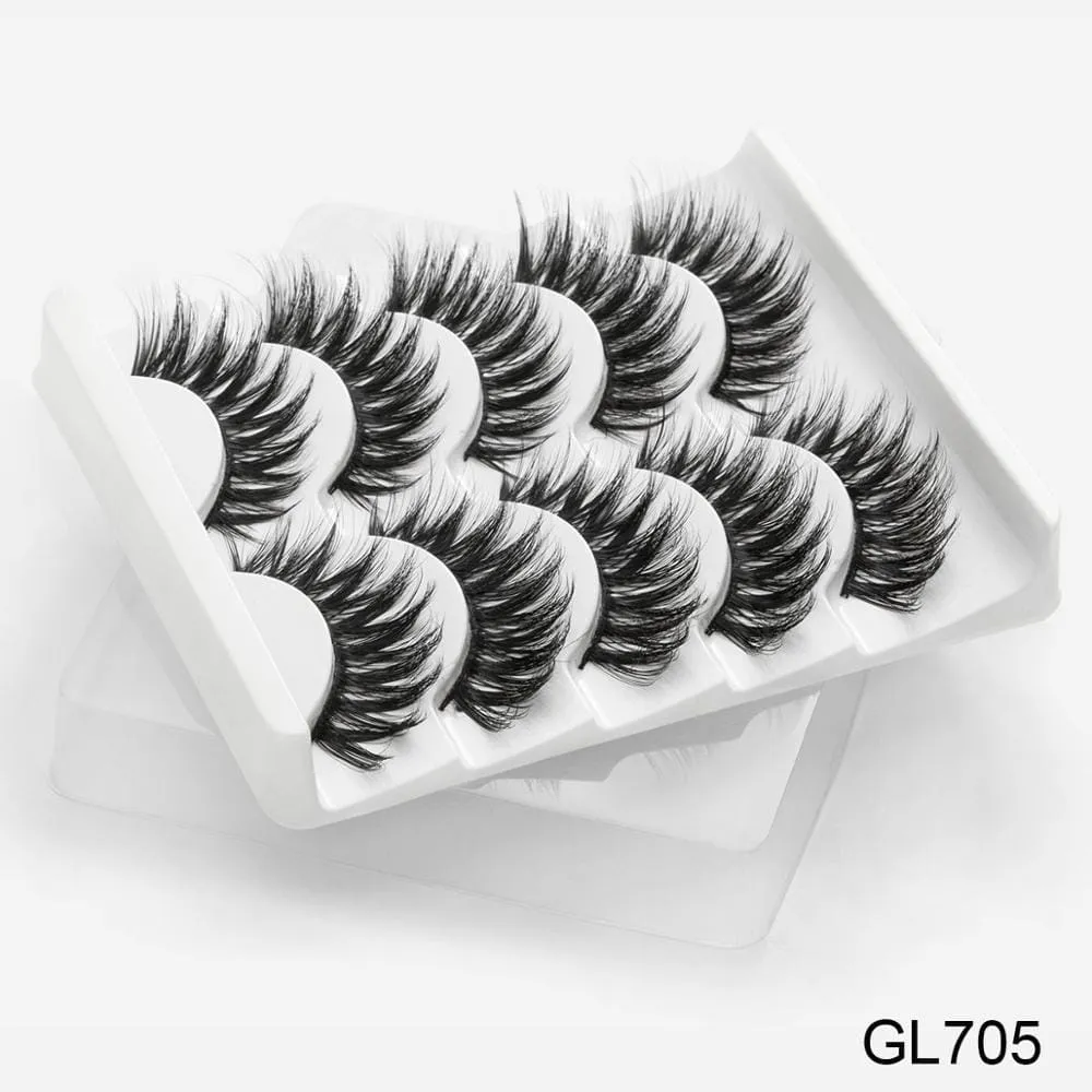 5 Pairs 3D Mink Lashes False Natural Long Eye Lashes