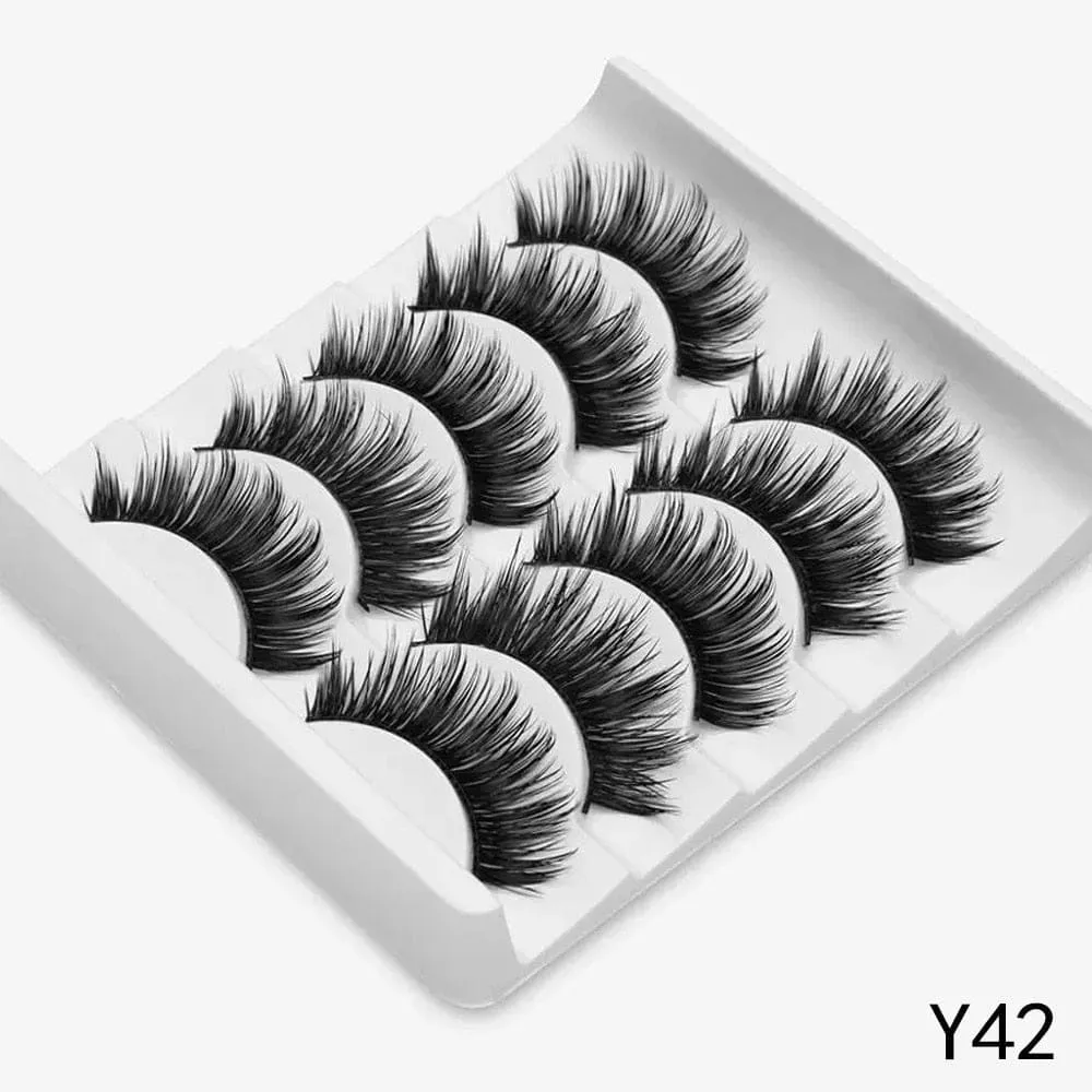 5 Pairs 3D Mink Lashes False Natural Long Eye Lashes
