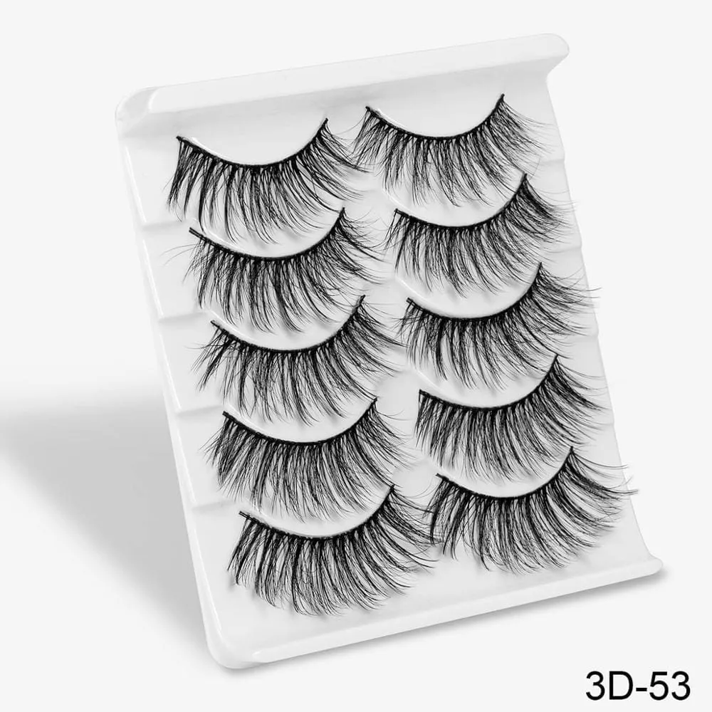 5 Pairs 3D Mink Lashes False Natural Long Eye Lashes