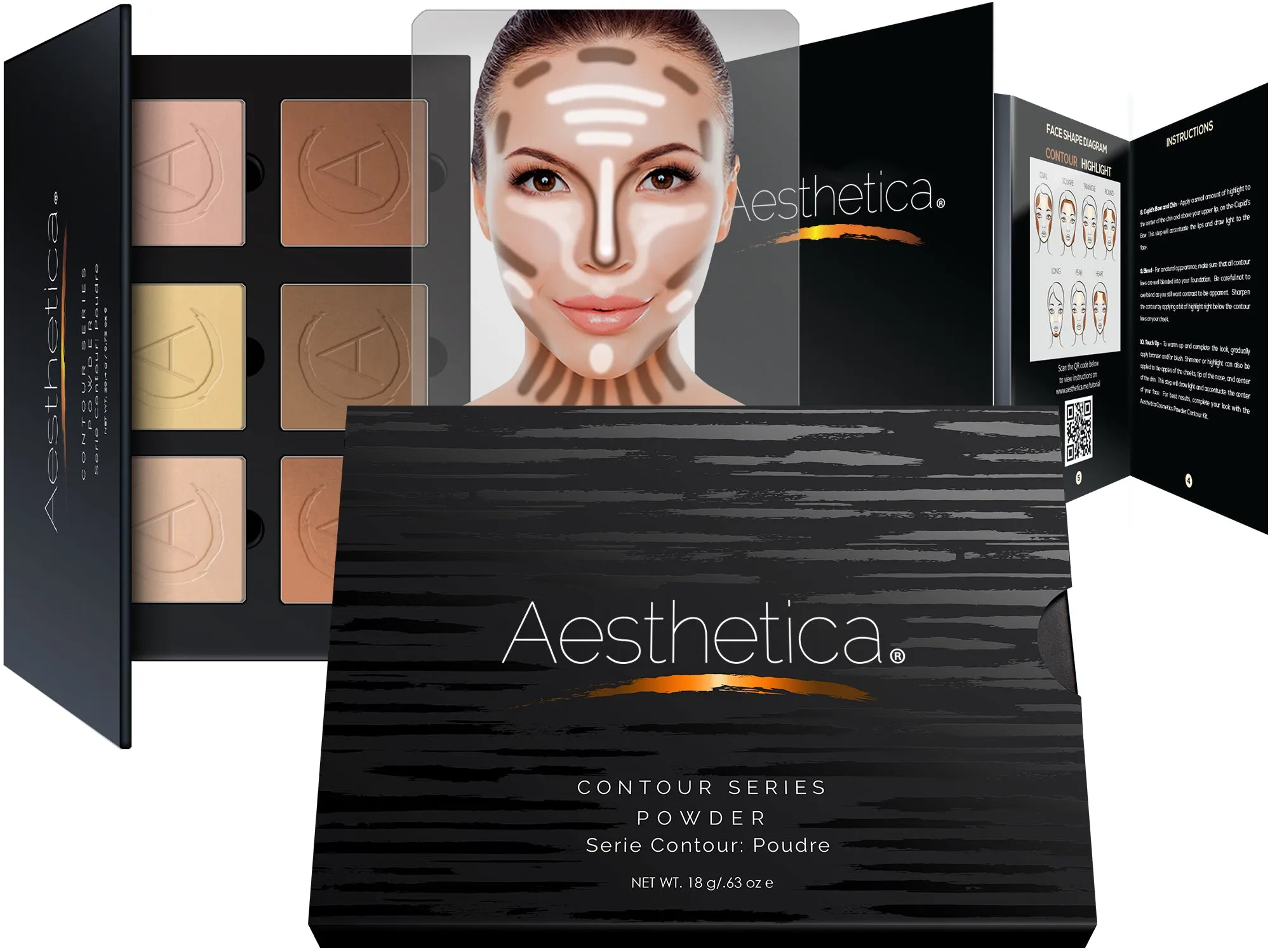 Aesthetica Pressed Powder Contour Kit