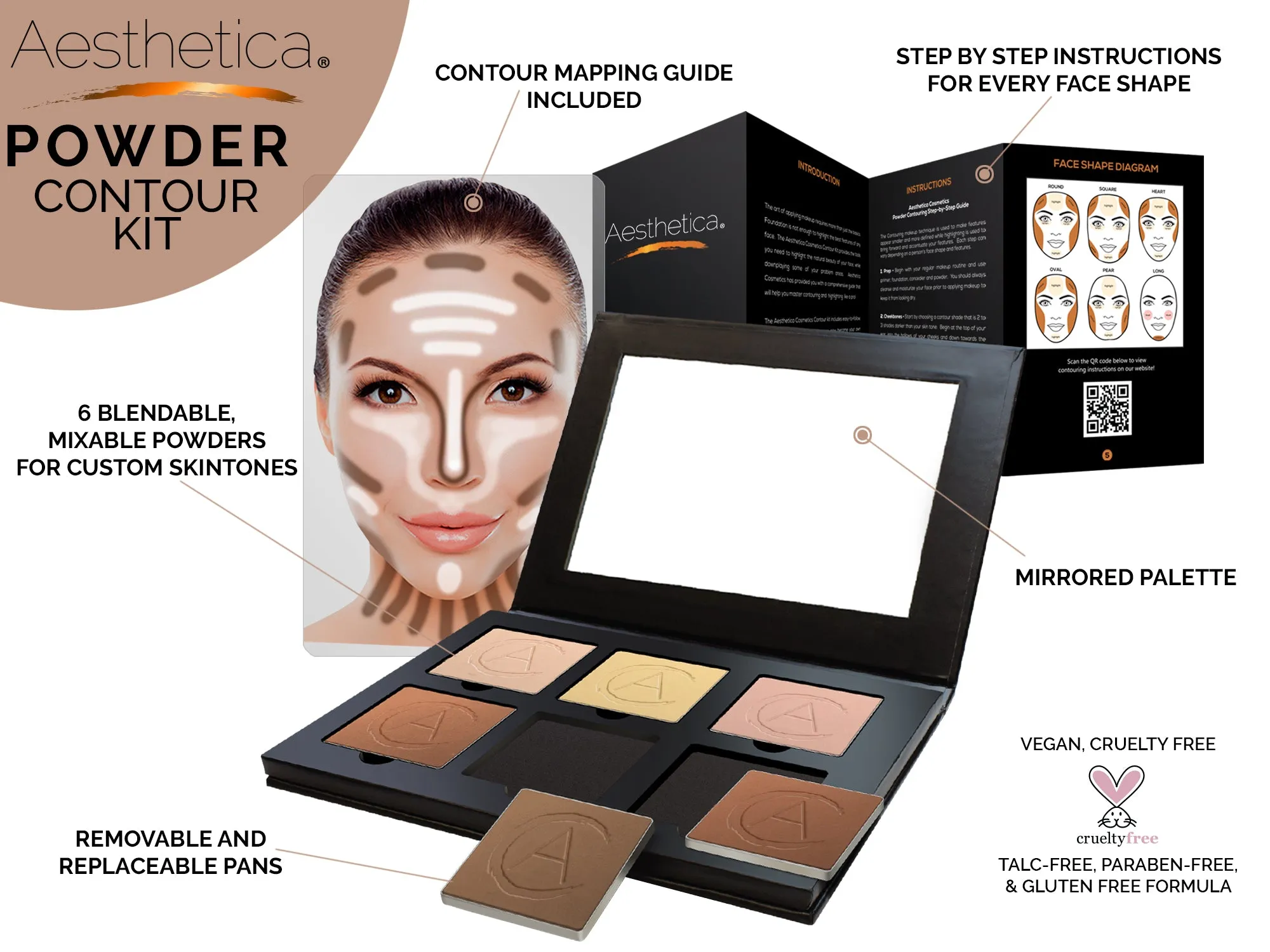 Aesthetica Pressed Powder Contour Kit