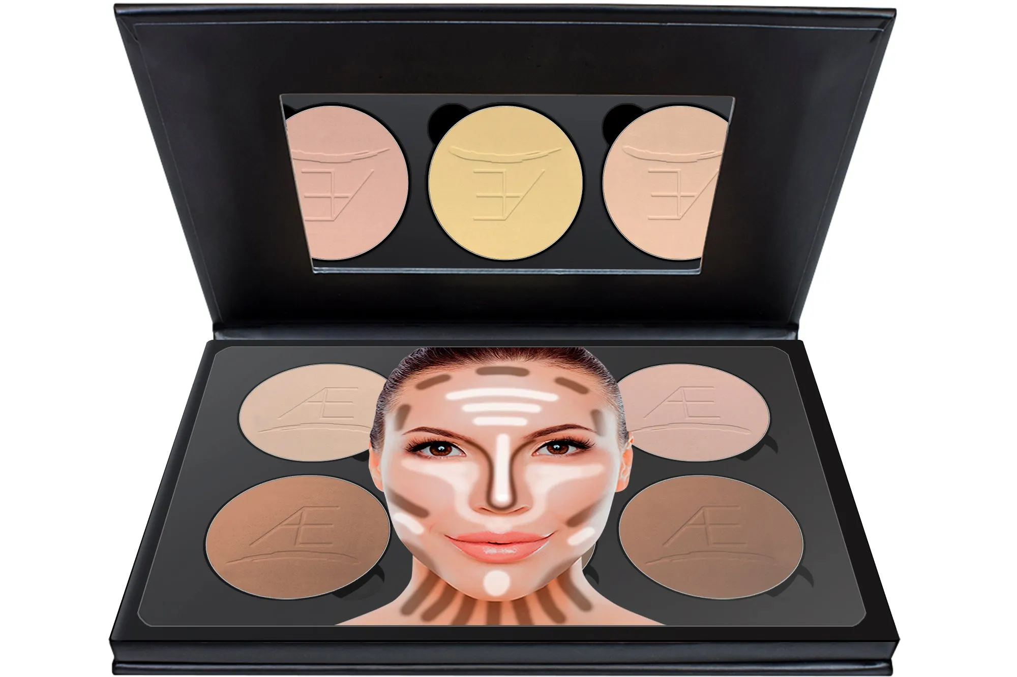 Aesthetica Round Pressed Powder Contour Kit