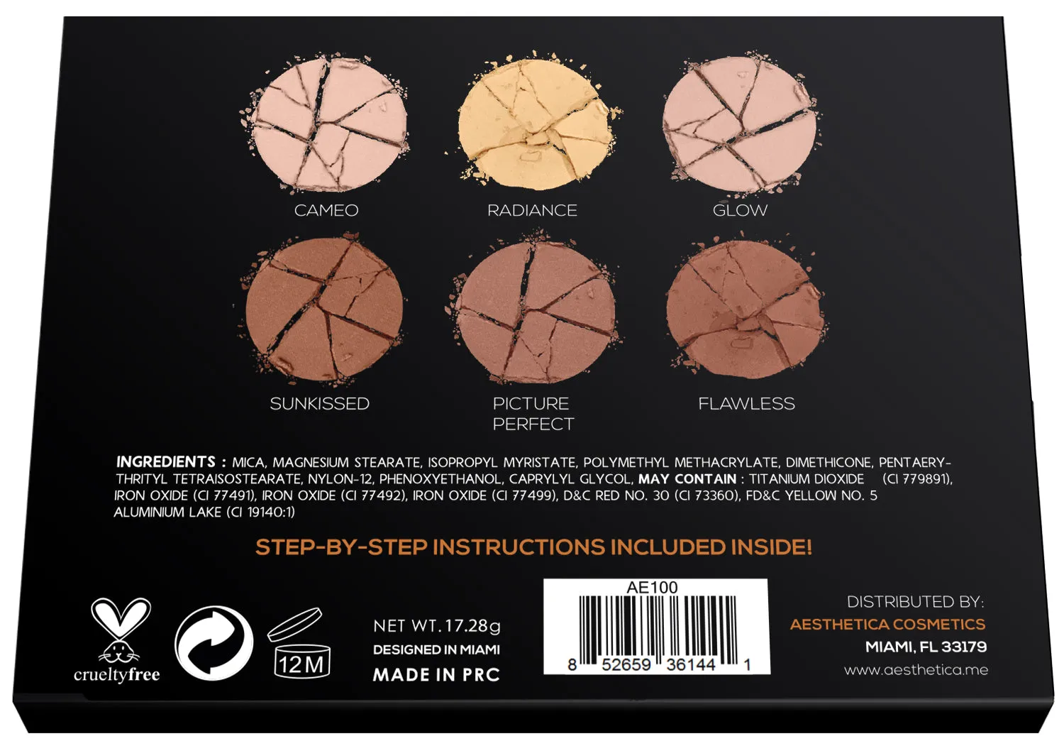 Aesthetica Round Pressed Powder Contour Kit
