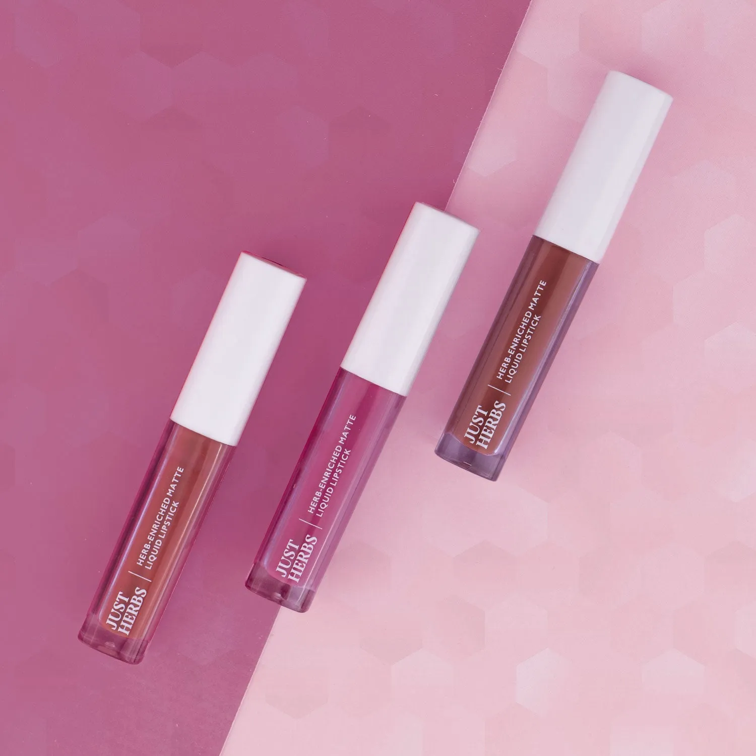 Day to Night Look: Full-Size Herb Enriched Matte Liquid Lipstick Kit - Set of 3