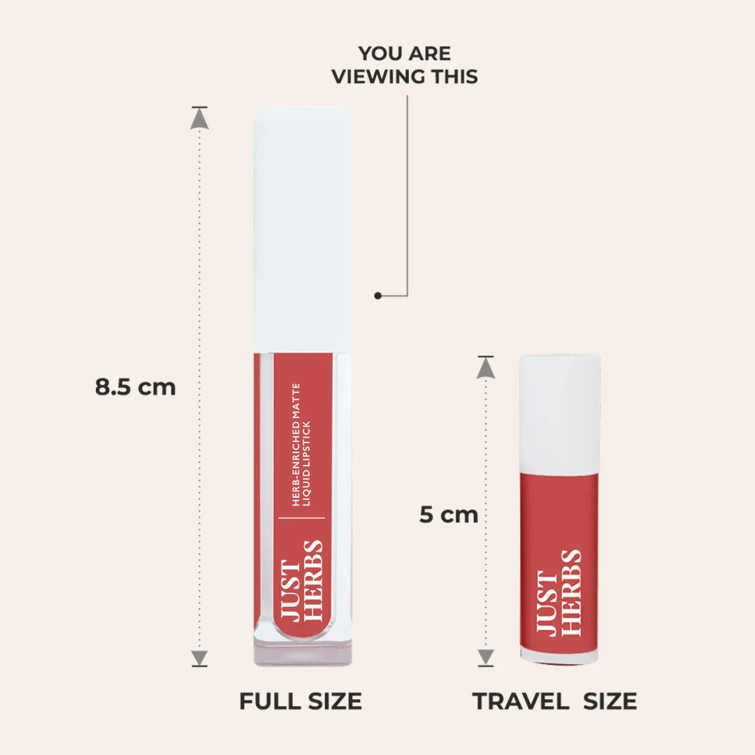 Day to Night Look: Full-Size Herb Enriched Matte Liquid Lipstick Kit - Set of 3