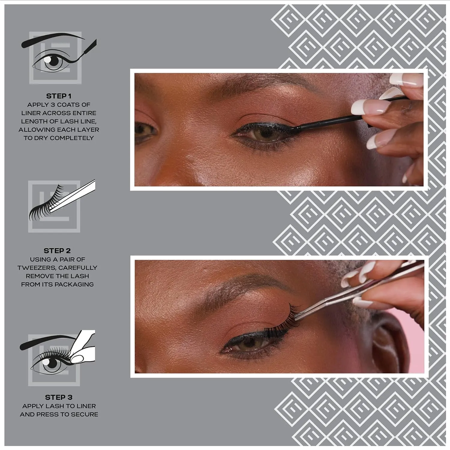 Eylure London Pro Magnetic Eyeliner & Lash System Natural Fiber Fluttery Light No.117 5 Magnets 0.084oz/ 2.5ml