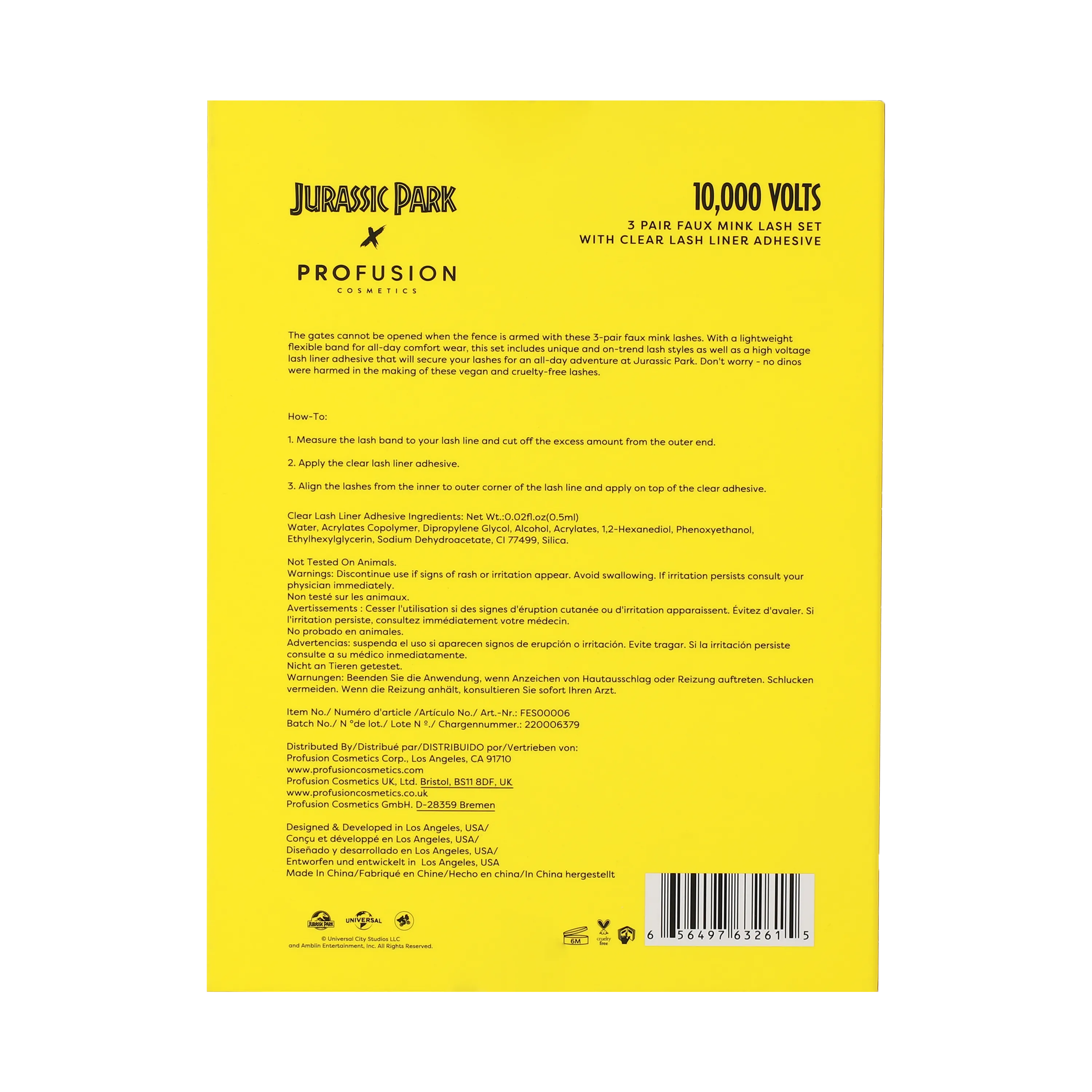 Jurassic Park | 10,000 Volts Faux Mink Lash Set