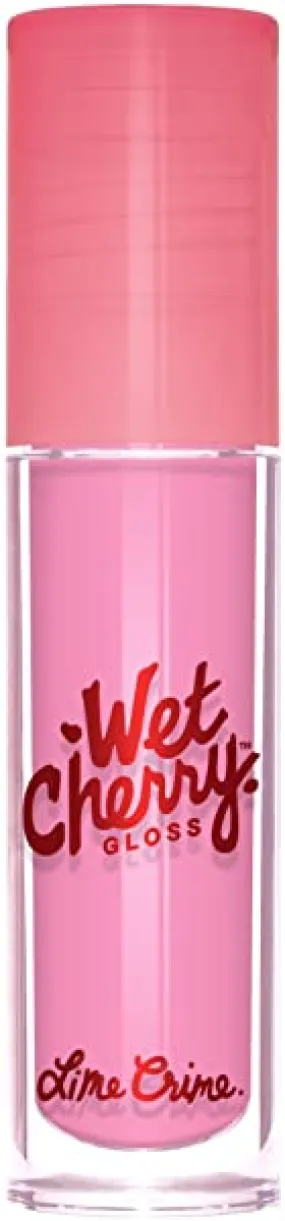 Lime Crime Wet Cherry Lip Gloss, Baby Cherry - Baby Pink - High Shine, Non-Sticky Gloss - Cherry Scent - Lightweight Ultra Glossy Sheen - Won't Bleed or Crease - Vegan - 0.1 fl oz