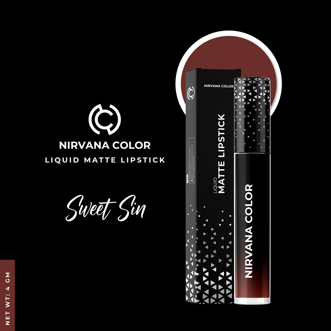 Nirvana Color Liquid Matte Lipstick - Wild Red (4gm)