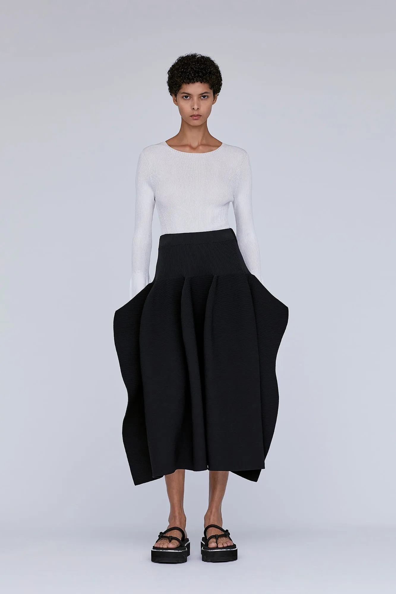 POTTERY CREASE SKIRT